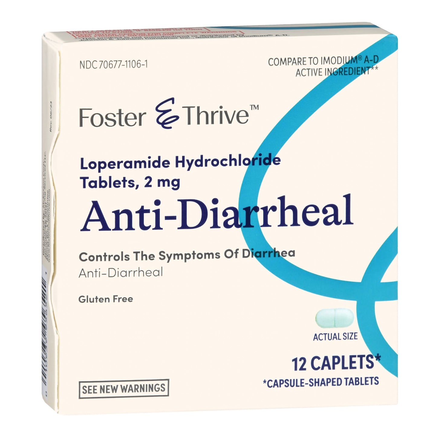 Foster & Thrive™ Anti-Diarrheal 2 mg Strength Caplet 12 per Box (1238948_BX)