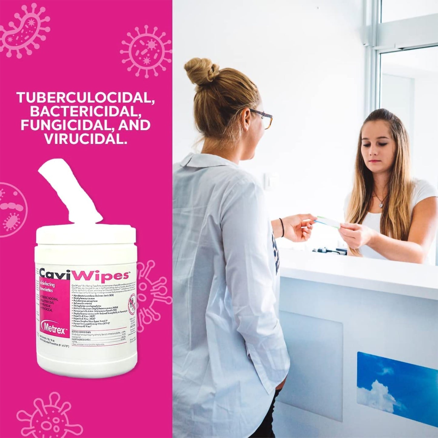 CaviWipes™ Surface Disinfectant Premoistened Alcohol Based Manual Pull Wipe 160 Count Canister Alcohol Scent NonSterile (455706_CS)