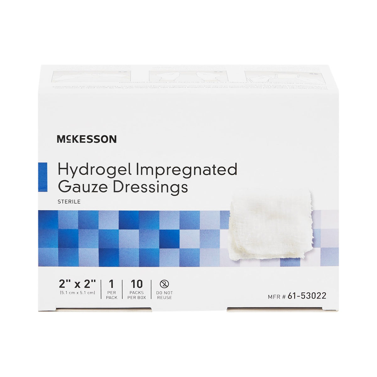 Sureskin McKesson Hydrogel Wound Dressing Impregnated 2 X 2 Inch Sterile (48893 ...