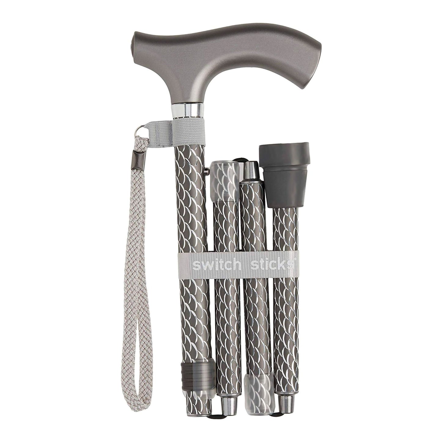 Switch Sticks® Folding Cane Aluminum 32 to 37 Inch Height Graphite (1237854_EA)