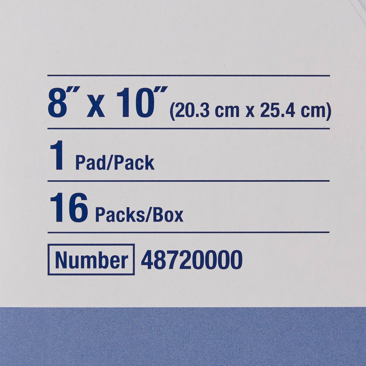 Sorbalux® ABD Abdominal Pad 8 X 10 Inch 1-Ply Sterile 1 per Pouch (625308_BX)