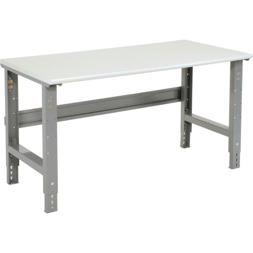 Global Industrial 72x30 Adjustable Height Workbench C-Channel Leg - ESD Safety Edge Gray (WB250226)