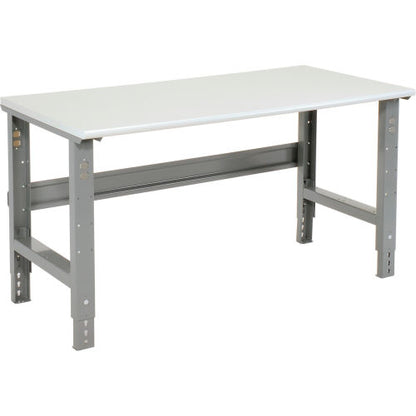 Global Industrial 60x30 Adjustable Height Workbench C-Channel Leg - ESD Safety Edge - Gray (WB250225)