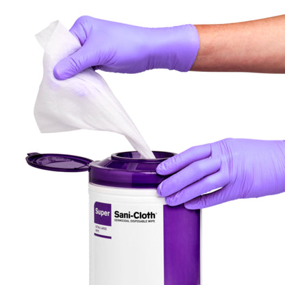 Super Sani-Cloth® Surface Disinfectant Cleaner Premoistened Germicidal Manual Pull Wipe 75 Count Canister Alcohol Scent NonSterile (1207552_CS)