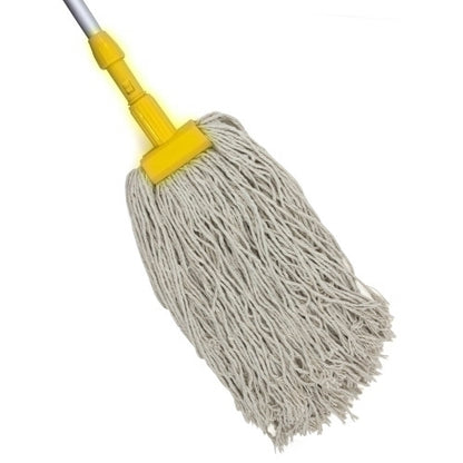 Hospeco® MicroWorks® Disposable Cotton Cut-Off String Mop, 24 oz, White, 1/Bag (HOS2504-DCP-LG)