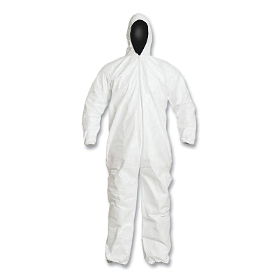 Dupont Tyvek® IsoClean® Coveralls, IC180S, Bulk Non-Sterile (00), Serged/Hood/Set Sleeves, White, XL (251-IC180S-XL)