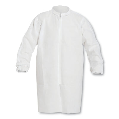 Dupont ProShield® 10 Disposable Frock, 2X-Large, White, Mandarin Collar/Elastic Wrists/Front Zipper Closure/Serged Seams (251-PB271SWH-2X)