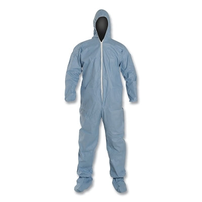 Dupont Tempro Coveralls with Attached Hood and Integrated Socks, Blue, 3X-Large (251-TM122SBU3X002500)