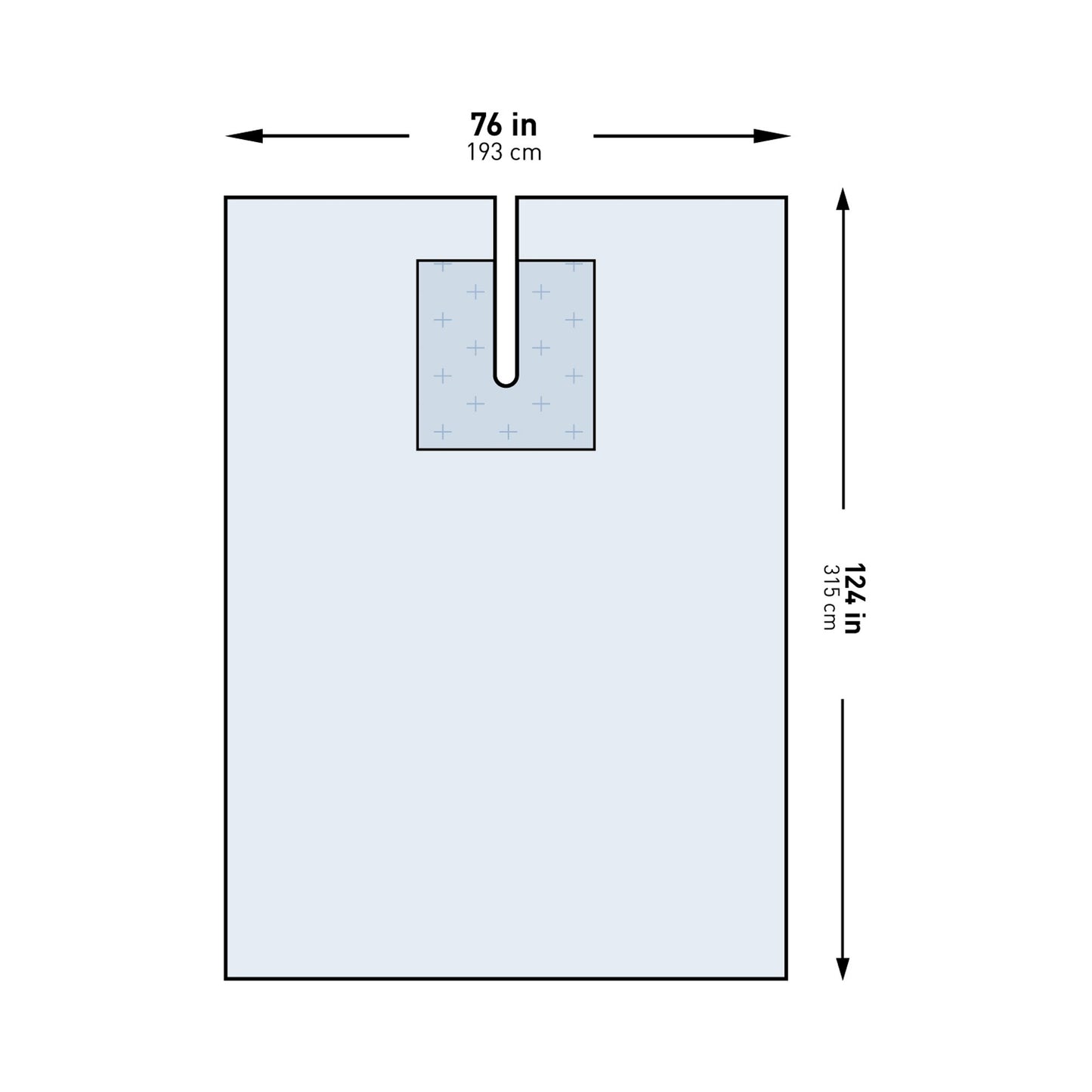 McKesson EENT Drape EENT Split Drape 76 W X 124 L Inch Sterile (1101300_PK)