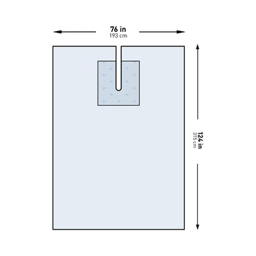 McKesson EENT Drape EENT Split Drape 76 W X 124 L Inch Sterile (1101300_PK)