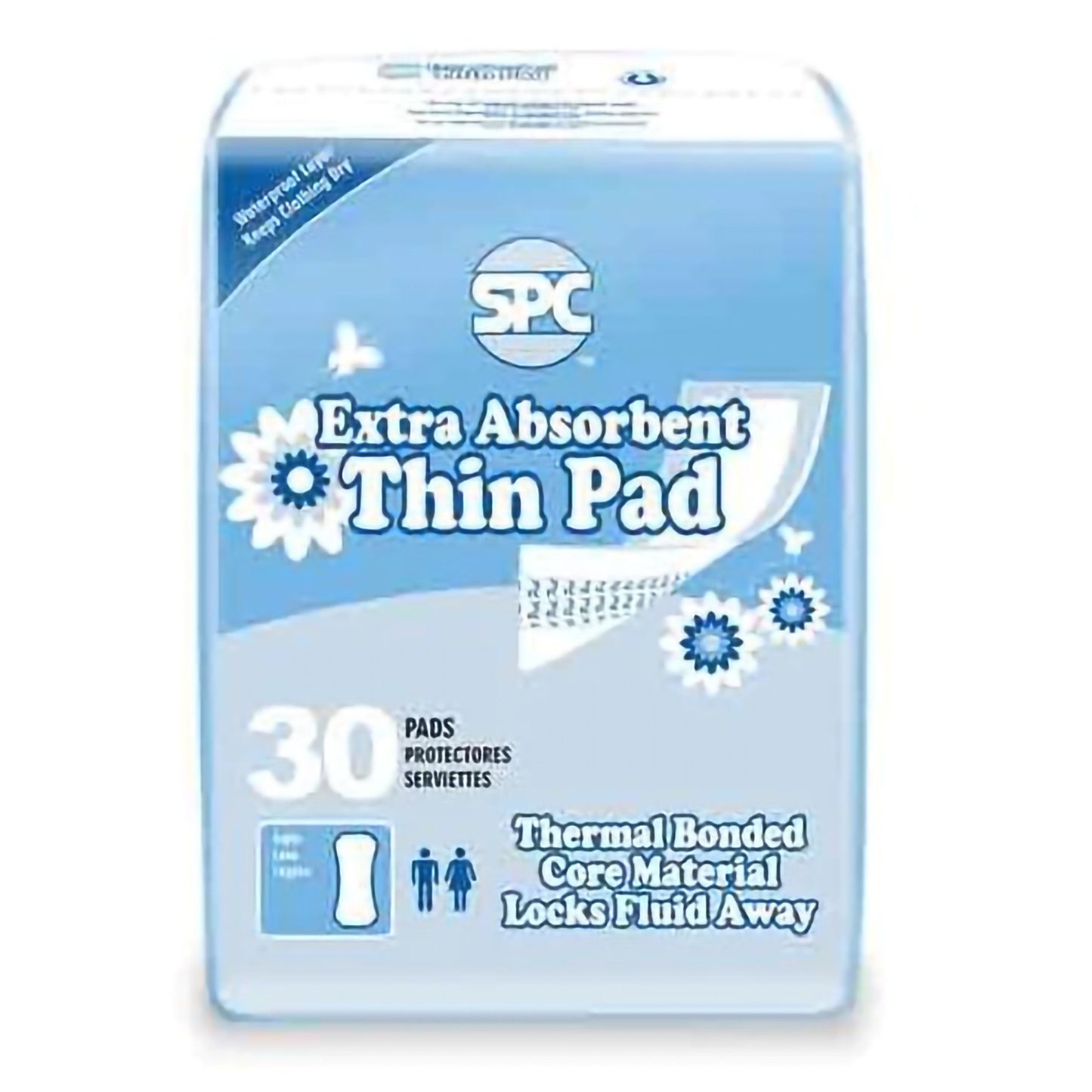 SPC Incontinence Liner 12 Inch Length Moderate Absorbency Thermal Bonded Core One Size Fits Most (1122832_PK)
