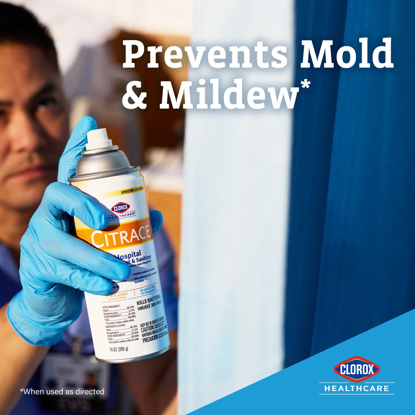 Clorox Healthcare® Citrace® Hospital Surface Disinfectant / Sanitizer Alcohol Based Aerosol Spray Liquid 14 oz. Can Citrus Scent NonSterile (156486_CS)