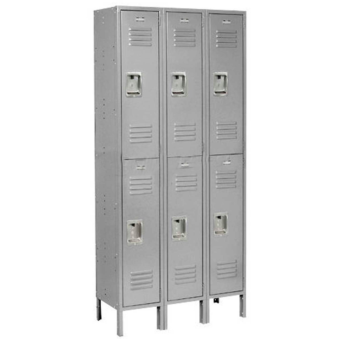 Global Industrial Infinity 2-Tier 6 Door Locker, 36"W x 12"D x 78"H, Gray, Assembled (WB968265GY)