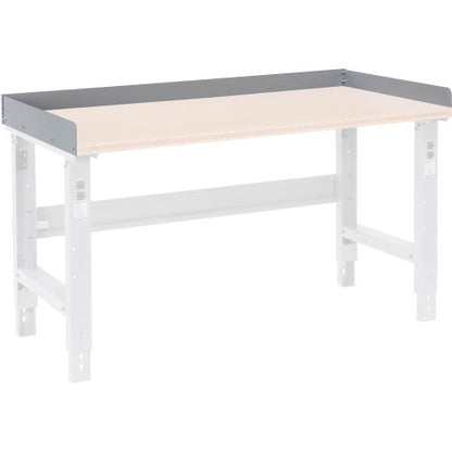 Global Industrial Back and End Stops For Workbench Top - 72"W x 36"D x 3"H - Gray (WB254724)