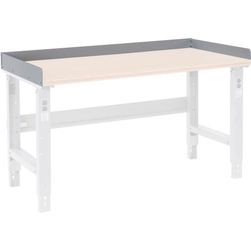 Global Industrial Back and End Stops For Workbench Top - 72"W x 30"D x 3"H - Gray (WB254722)