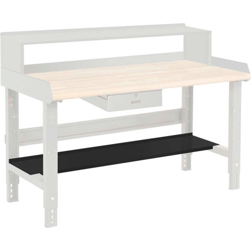 Global Industrial Steel Lower Shelf, 60"W x 14"D, Black (WB254728BK)