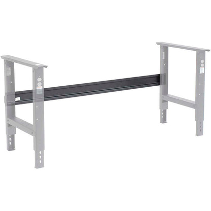 Global Industrial Workbench Steel Stringer For C Channel Adj Leg & Fixed Height, 96"W, Black (WB319008)