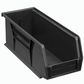Global Industrial Plastic Hang & Stack Bin, 10-7/8"L x 4-1/8"W x 4"H, Black (WB269688BK)