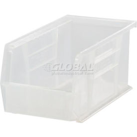 Global Industrial Plastic Hang & Stack Bin, 10-7/8"L x 4-1/8"W x 4"H, Clear (WB269688CL)