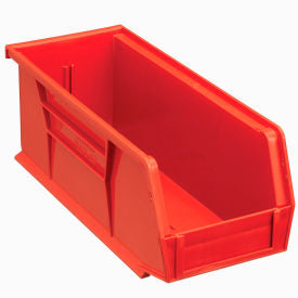 Global Industrial Plastic Hang & Stack Bin, 10-7/8"L x 4-1/8"W x 4"H, Red (WB269688RD)
