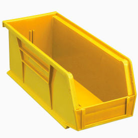 Global Industrial Plastic Hang & Stack Bin, 10-7/8"L x 4-1/8"W x 4"H, Yellow (WB269688YL)