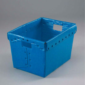 Global Industrial Corrugated Plastic Postal Nesting Tote, 18-1/2"L x 13-1/4"W x 12"H, Blue (WB257915BL)
