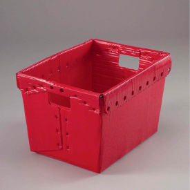 Global Industrial Corrugated Plastic Postal Nesting Tote, 18-1/2"L x 13-1/4"W x 12"H, Red (WB257915RD)