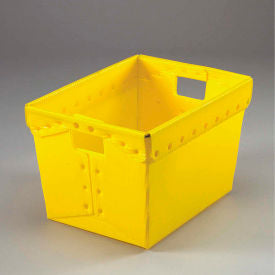 Global Industrial Corrugated Plastic Postal Nesting Tote, 18-1/2"L x 13-1/4"W x 12"H, Yellow (WB257915YL)