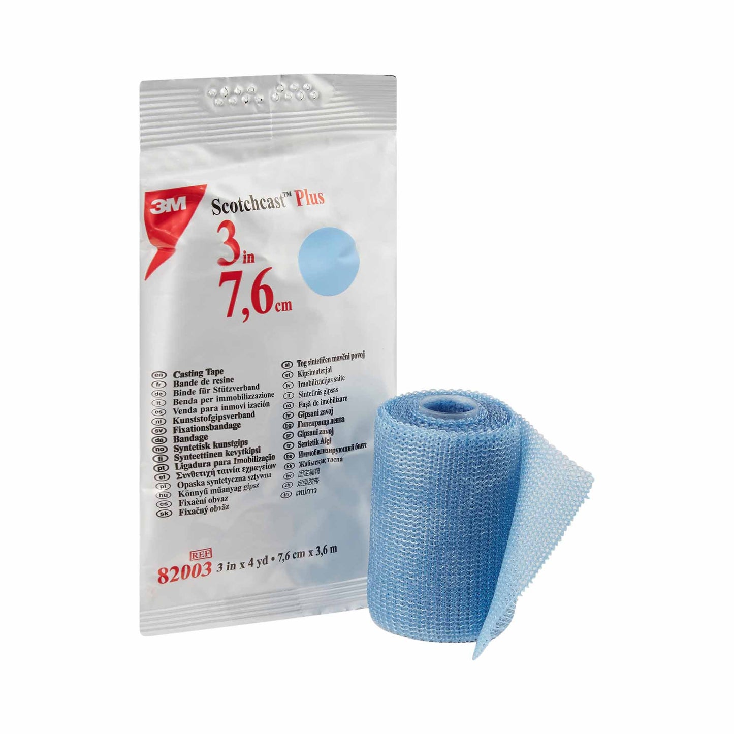 3M™ Scotchcast™ Plus Cast Tape 3 Inch X 12 Foot Fiberglass / Resin Light Blue (199232_EA)