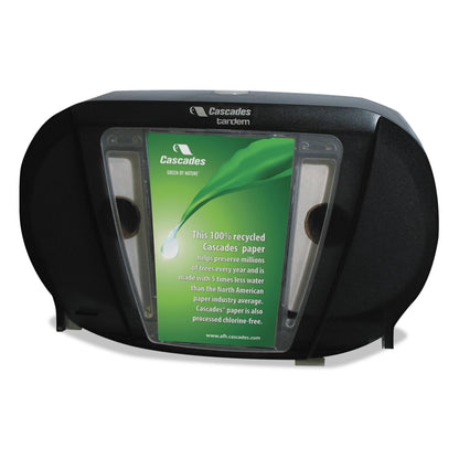 Cascades PRO Tandem High Capacity Bath Tissue Dispenser, 10.9 x 5.4 x 7.3, Smoked Gray (CSDC272)