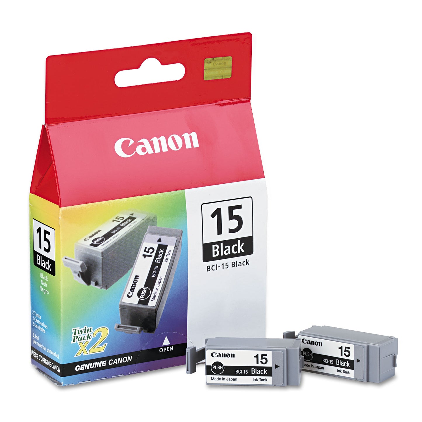Canon® 8190A003 (BCI-15) Ink, 130 Page-Yield, Black (CNMBCI15BK)