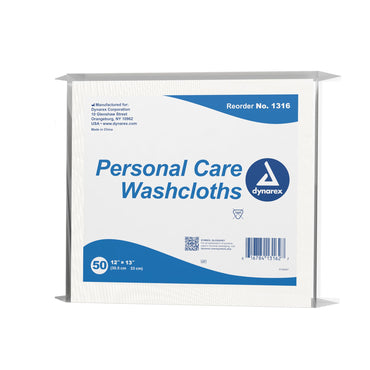 Dynarex® Washcloth 12 X 13 Inch White Disposable (826636_CS)