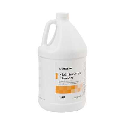McKesson Multi-Enzymatic Instrument Detergent Liquid 1 gal. Jug Fresh Mint Scent (484478_CS)