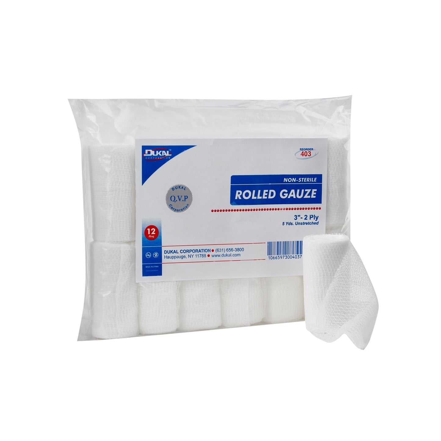 Dukal™ Conforming Bandage 3 Inch X 5 Yard 2-Ply NonSterile 12 per Pack (661766_CS)