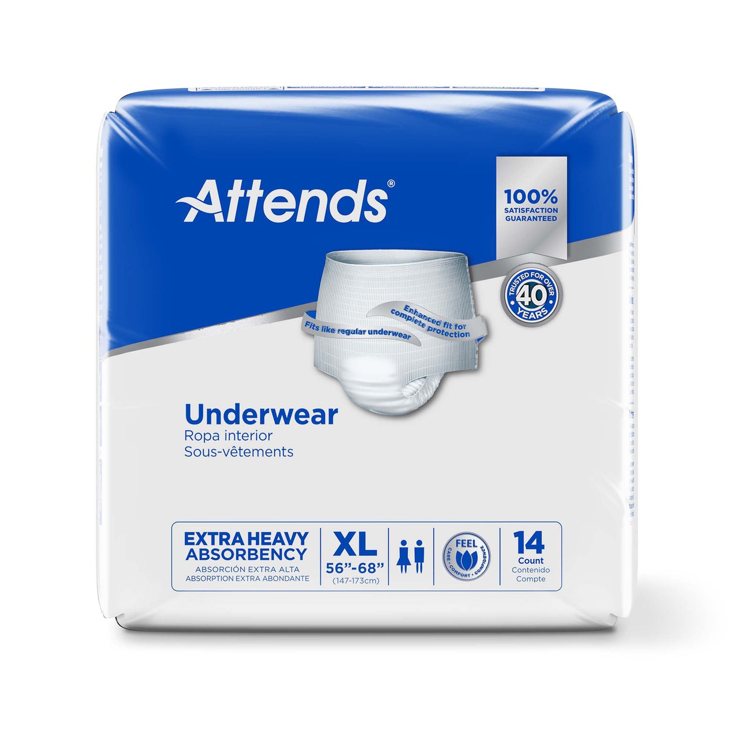 Attends® Care Unisex Adult Absorbent Underwear Pull On with Tear Away Seams X-Large Disposable Heavy Absorbency (771658_CS)
