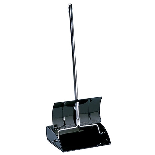 Impact® Metal Lobby Dustpan w/ Cover, Black/Silver (IMP2604)
