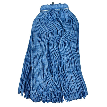 Impact® Layflat® Regular Screw Type Cut-End Cotton Synthetic Blend Wet Mop Heads, 24 oz, Blue, 12/Case (IMP26124)