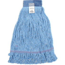 Global Industrial Medium Blue Looped Mop Head, Wide Band (WB261829W)