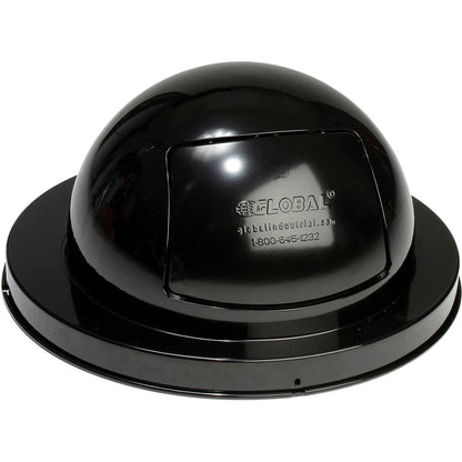 Global Industrial Steel Dome Lid For 36 Gallon Trash Can, Black (WB261843BK)
