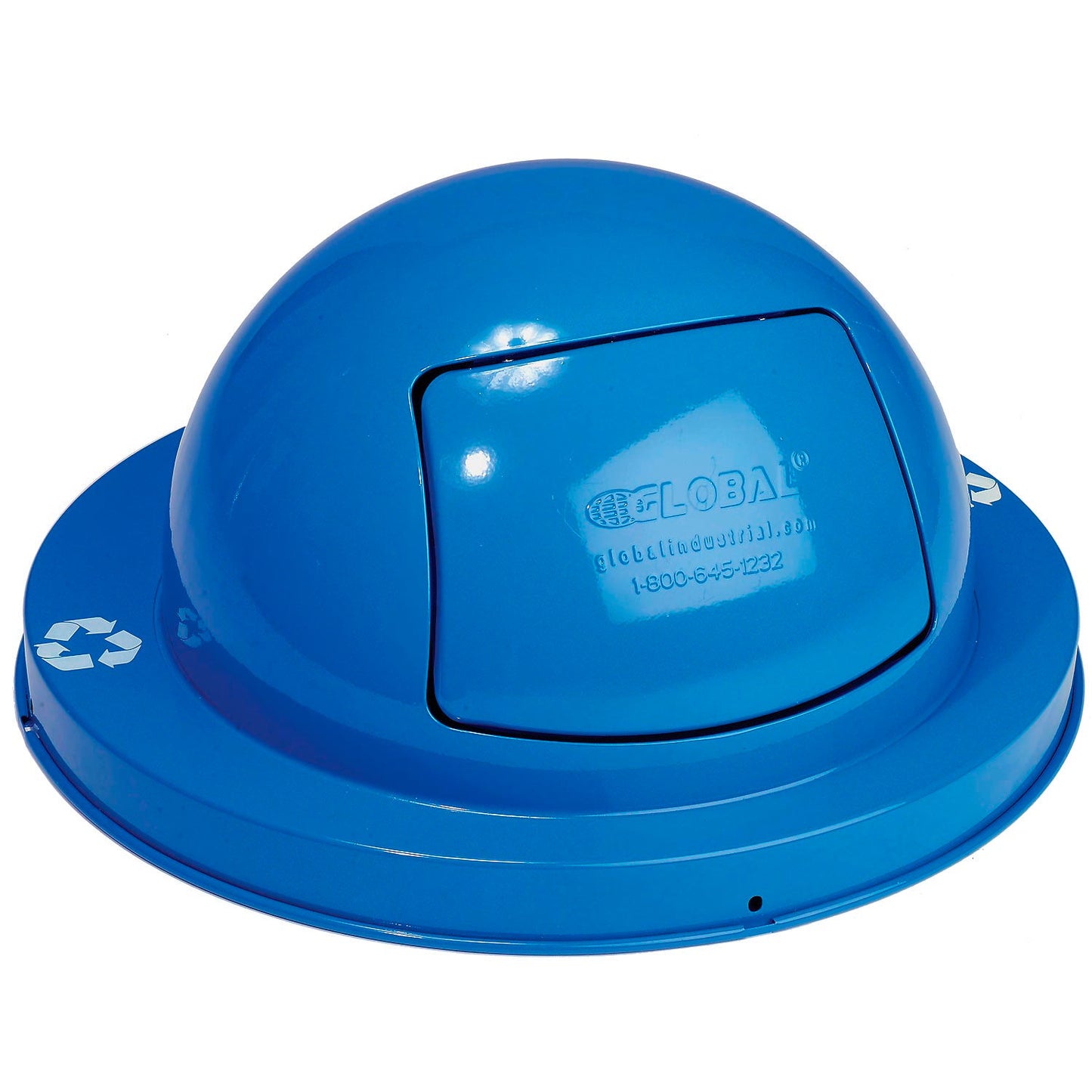 Global Industrial Steel Dome Lid For 36 Gallon Trash Can, Blue (WB261843BL)