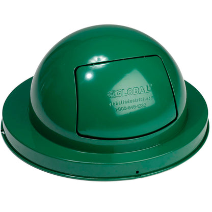 Global Industrial Steel Dome Lid For 36 Gallon Trash Can, Green (WB261843GN)