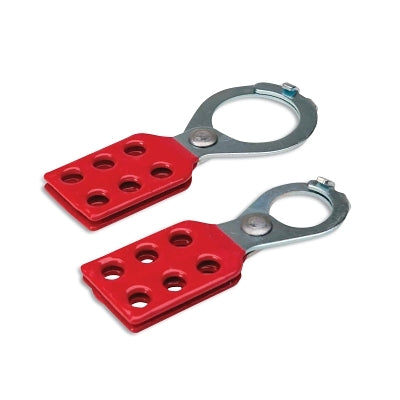 Brady Steel Group Lockout Hasp with Tabs, 4.372 in H x 1.575 in W, 0.984 in Jaw Size, Red (262-105718)