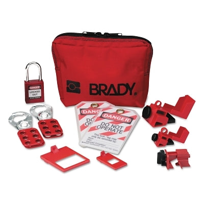 Brady Personal Lockout Kit-Electrical,(2) Hasps;(2) Tags; Padlock;(3) Circuit Breakers (262-120886)