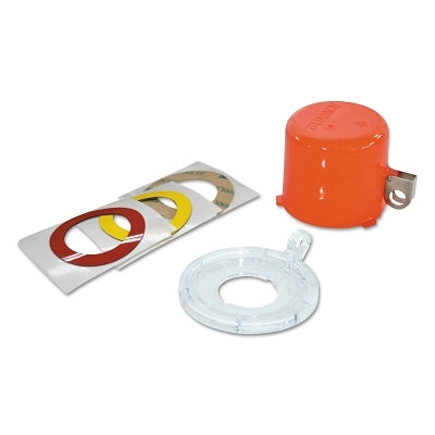 Brady Push Button Lockouts with Standard Covers, 2.9w x 2.9d x 2.2h, Red (262-130821)