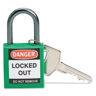 Brady Compact Safety Locks, 1 1/5 in W x 5/8 L in x 1 2/5 H, Green (262-143152)
