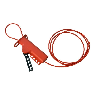 Brady All Purpose Lockouts with Sheathed Metal Cables, 0.281" Dia. Shackle, 8 ft Cable (262-50943)