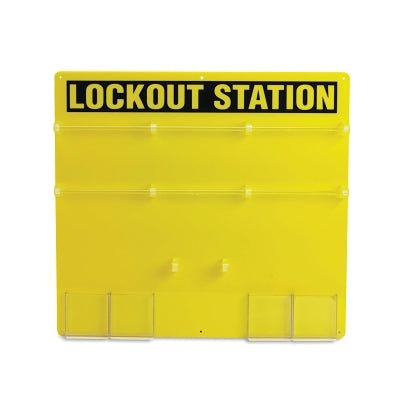 Brady 36 Lock Board, 21.5 in H x 23.5 in W x 0.035 in D, Yellow (262-50992)