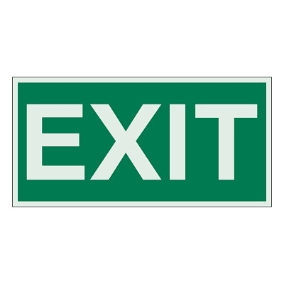 Brady Exit Signs, Green on White (262-59330)