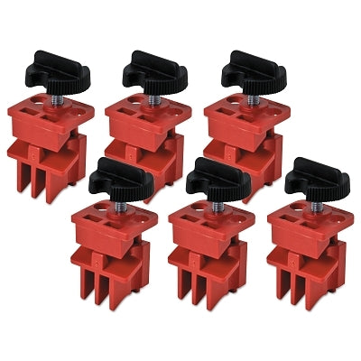 Brady Universal Multi-Pole Breaker Lockout, Red, 6 EA/PK (262-66320)