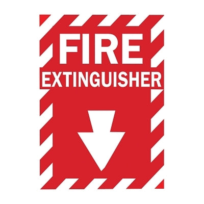 Brady Health & Safety Signs, FIRE EXTINGUISHER, Fiberglass (262-69074)